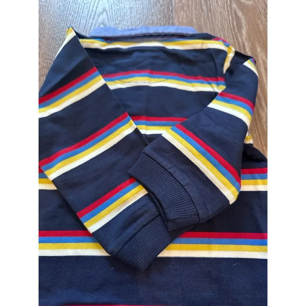 NWT super soft‎ Mayoral preppy stripe polo longsleeve collar 9 months